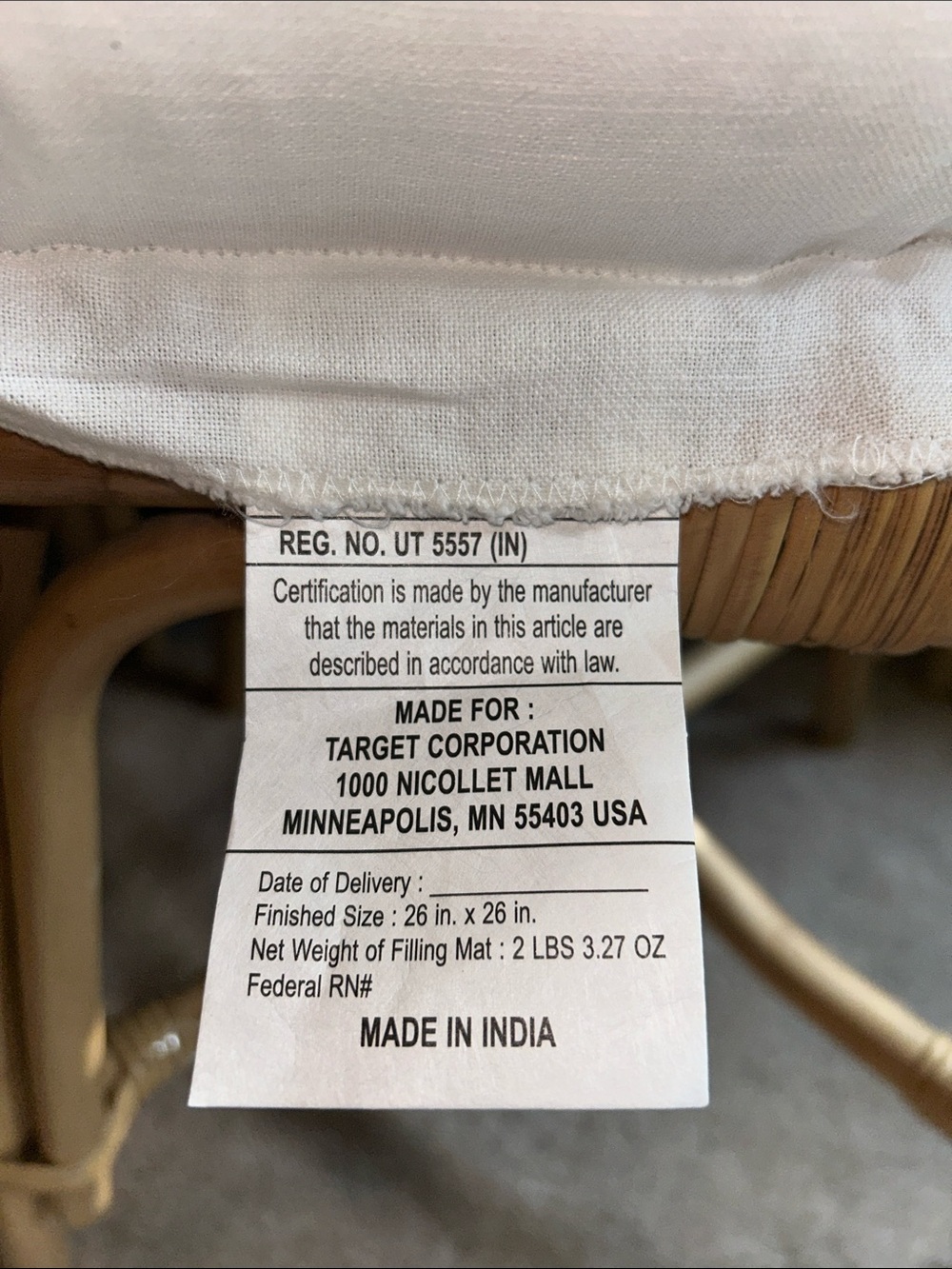 Hearth & Hand 26” Linen Blend 26” Euro Pillow with flanged edges - Picture 3 of 5